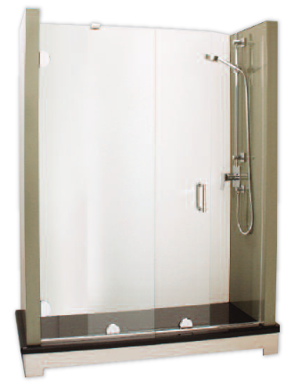 Essence series shower door enclosure.